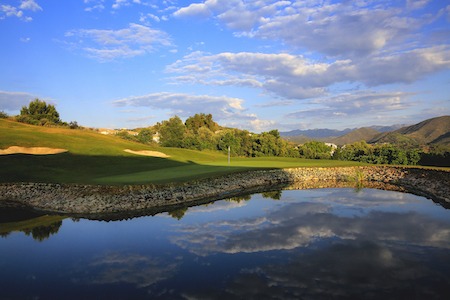 Water hazard on the 16th hole of La Cala's America Course