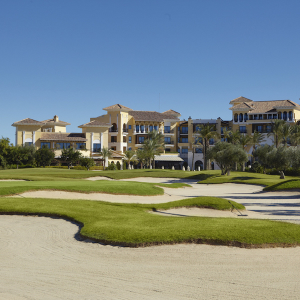 Mar Menor Residences with Mar Menor golf course in foreground