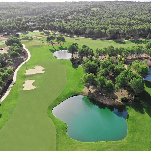 Lake affecting holes 3, 4 and 5 on T-Golf, Mallorca