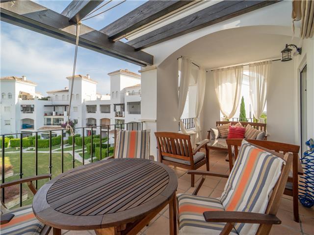 Outdoor terrace at The Residences La Torre