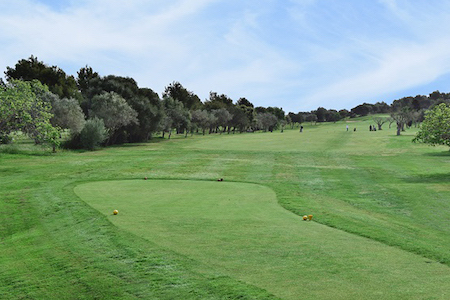 Tee area at Canyamel Golf