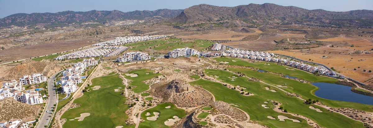 Aerial view of El Valle Golf, an oasis in the desert