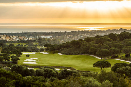 Sunset view to the Mediterranean from La Reserva Sotogrande Golf