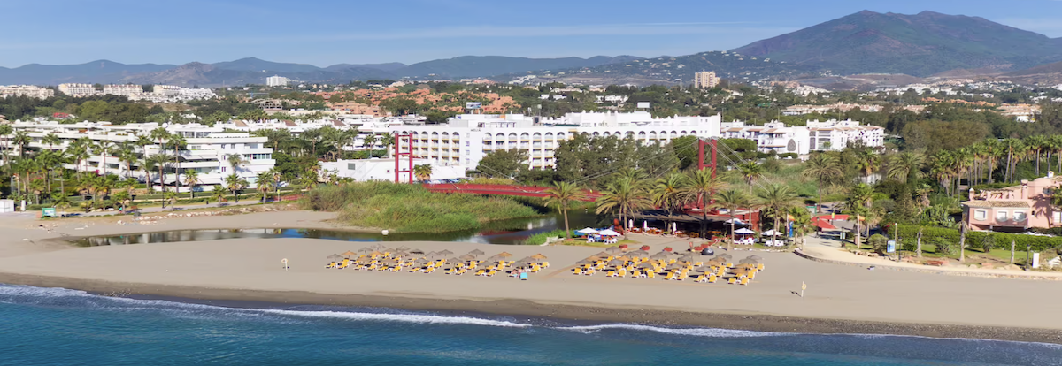 Melia Marbella Banus is located on the beach and has views to the mountains