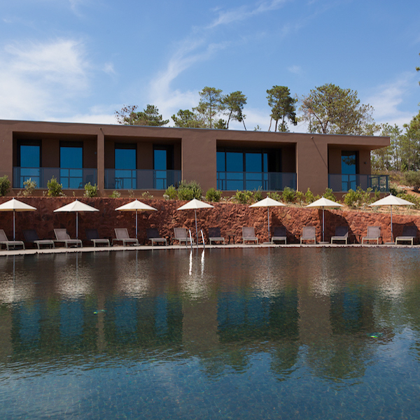 Morgado Golf Hotel façade including pool