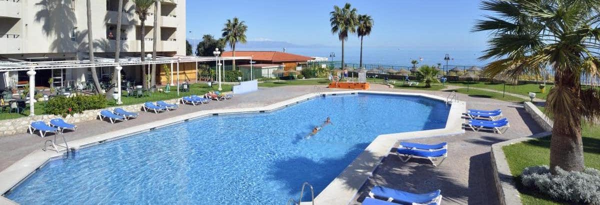 Pool area at Sol Timor Apartments in Torremolinos