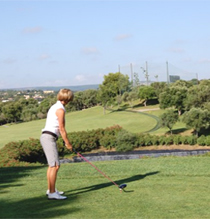 Teeing off at La Cañada Golf