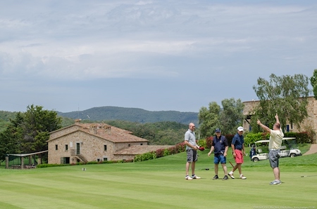 4 golfers on green at Golf D'Aro-Mas Nou 