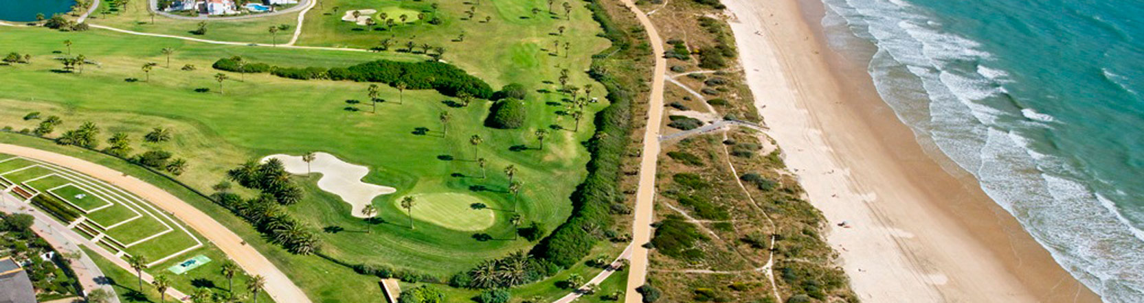 Aerial view of Costa Ballena Golf showing its proximity to the beach