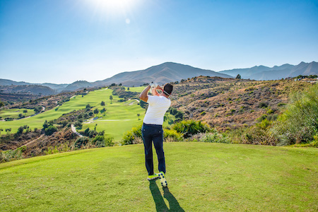 View to the mountains from the Europa Course