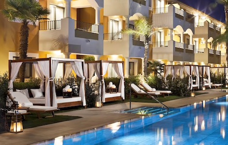 Pool and The Level at night