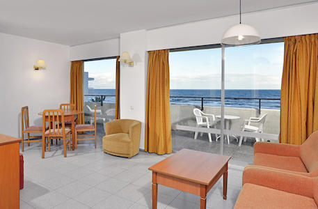 Living room with sea view