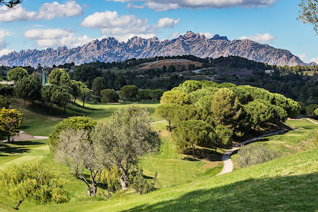 Beautiful view to the mountains from Barcelona Golf Club