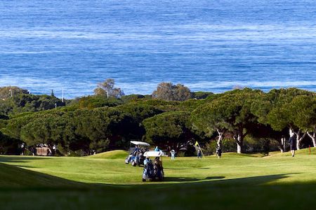 Buggies on the first hole at Cabopino Golf