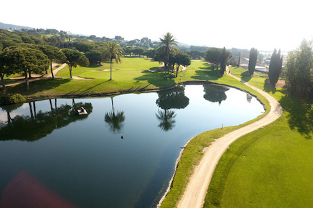 Water hazard on Llavaneras Golf