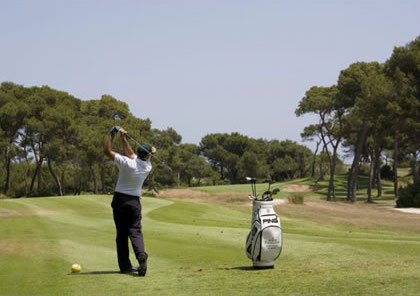 Tee shot on El Saler Golf Club
