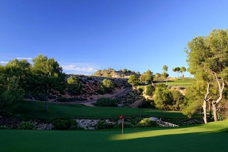 Late in the day on the 4th hole on Las Ramblas Golf<