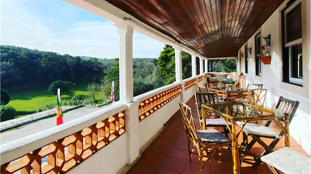 The balcony seating at Lisbon Sports Club's renowned restaurant