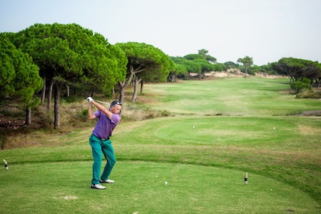 Tee shot on Oitavos Dune