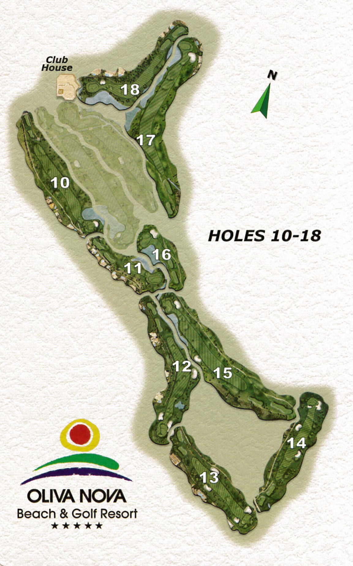 Holes 10-18 Course Plan Oliva Novo