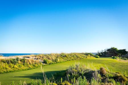 The scenic 22nd hole at Palmares Golf