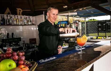 Cocktails at the pool bar