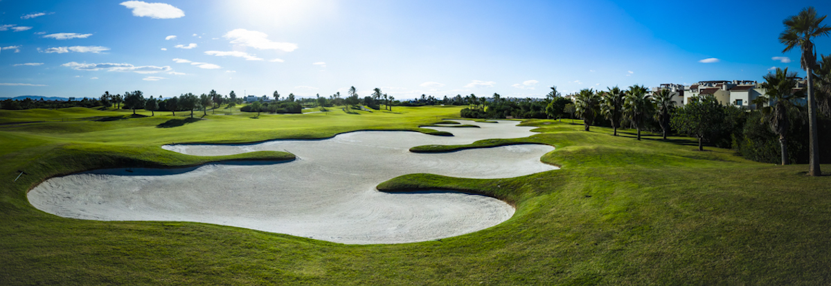 Bunkers and fairway on Roda Golf Club