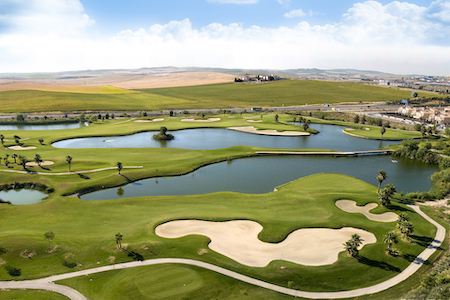 Views to the hills from Sherry Golf Jerez golf course