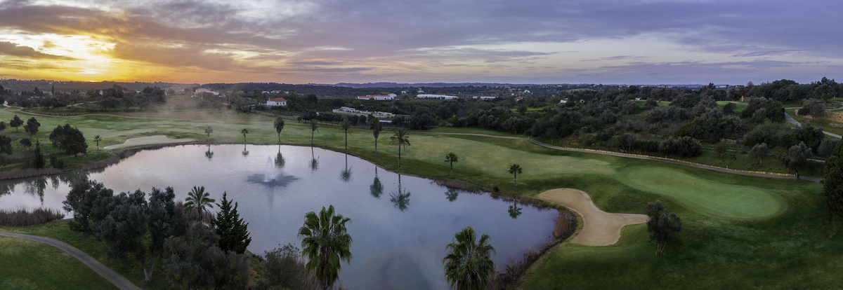  Sunset over a water hole on Silves Golf