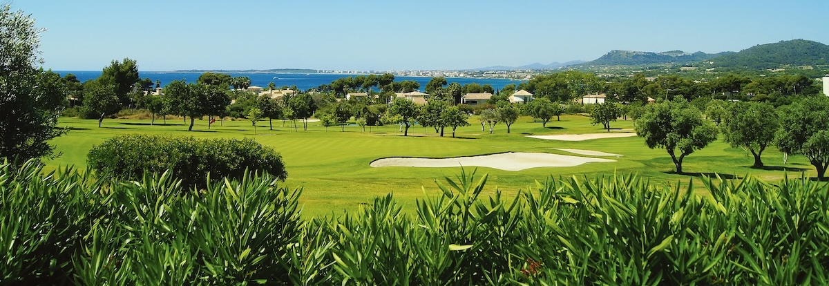 View to the Mediterranean from Son Servera Golf