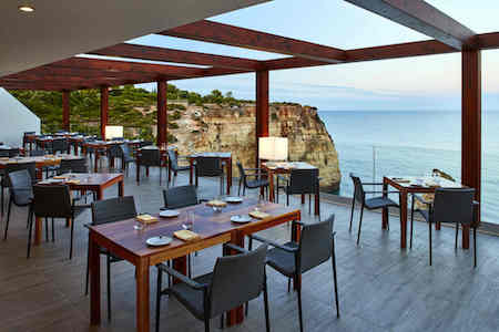 Outdoor dining at The One Restaurant at Tivoli Carvoeiro