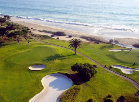 The 11th hole on the Ocean Course overlooks the Atlantic