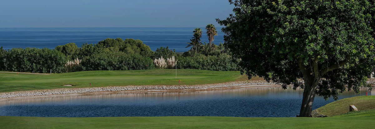 Water hazard on Vall d'Or Golf